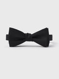 Smeeshu Black Butterfly Bow Tie – Men's Pre-Tied Silk Bow Tie