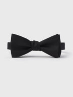 Smeeshu Black Butterfly Bow Tie – Men's Pre-Tied Silk Bow Tie
