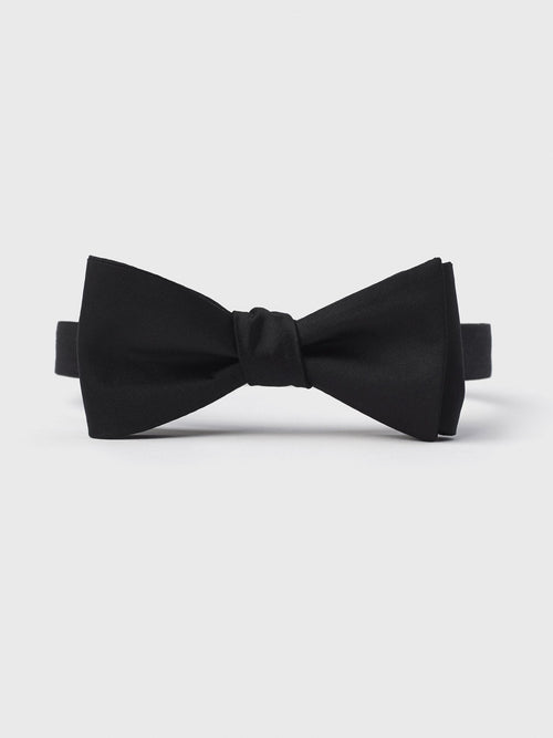 Smeeshu Black Butterfly Bow Tie – Men's Pre-Tied Silk Bow Tie