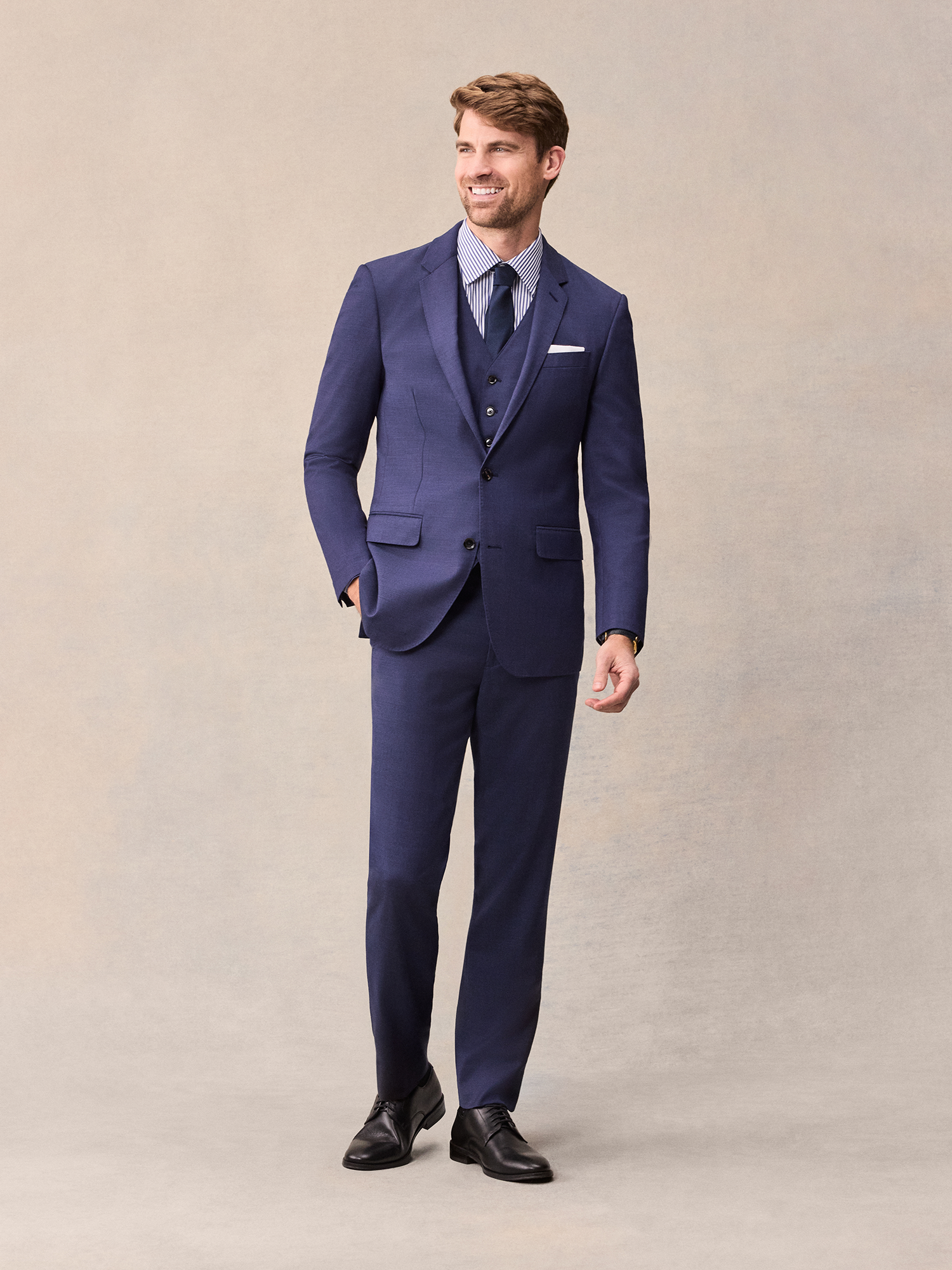 Smeeshu Blue Suit – Men's Cobalt Merino Wool Suit