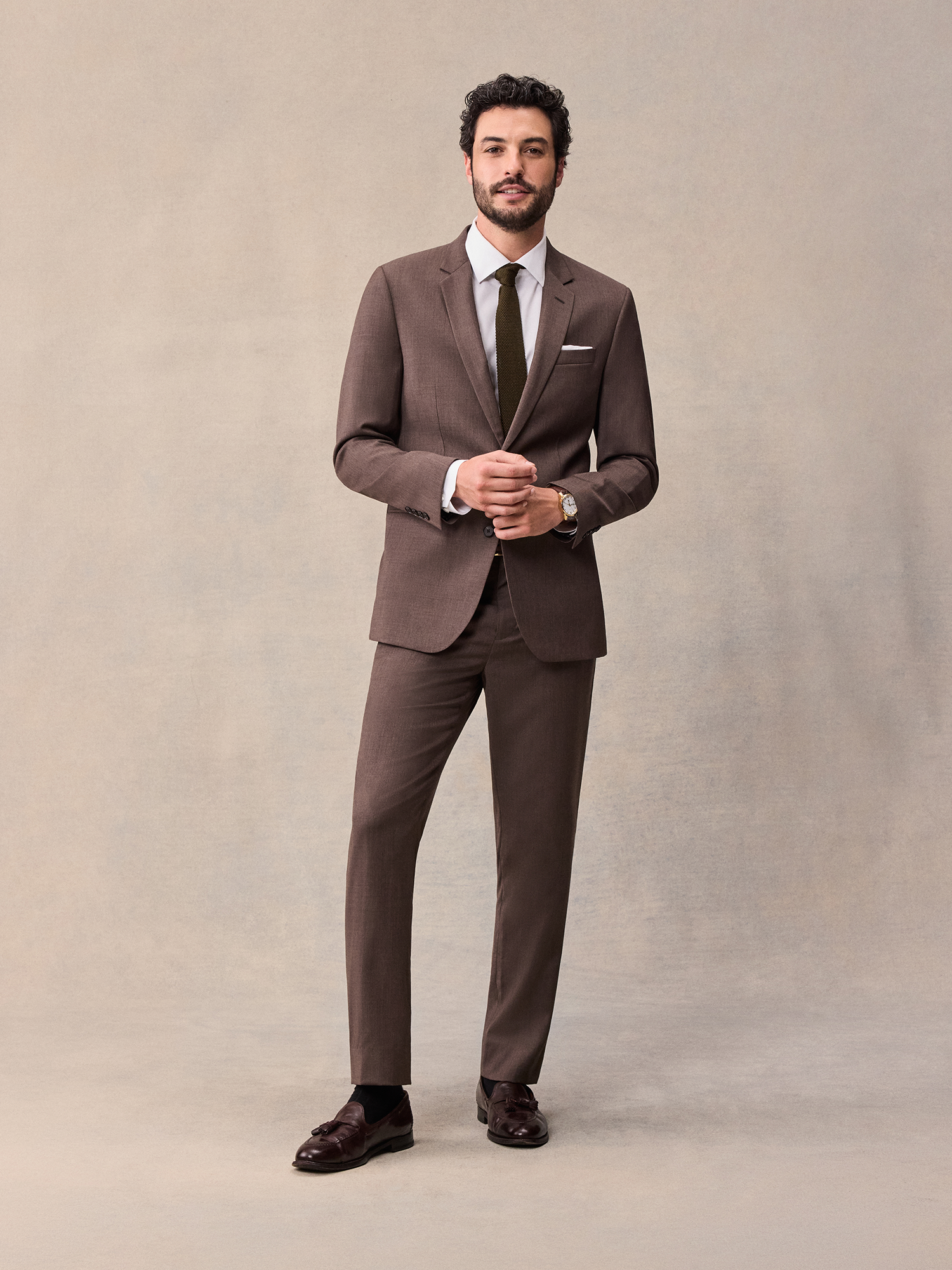 Smeeshu Brown Suit – Men's Merino Wool Suit