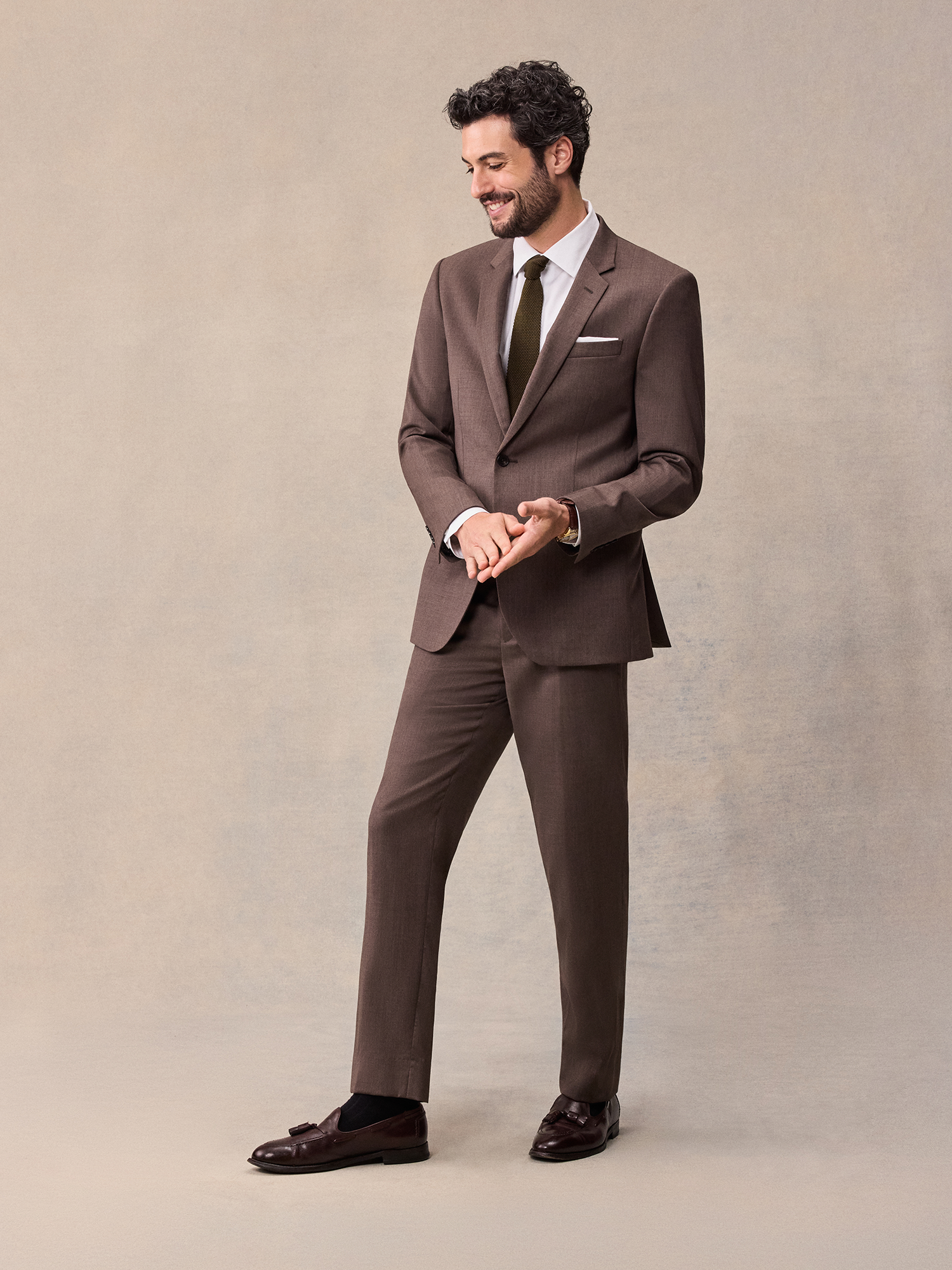 Smeeshu Brown Suit – Men's Merino Wool Suit
