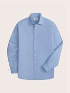 Smeeshu Essential Blue End-on-End Dress Shirt – Men's Cotton Shirt