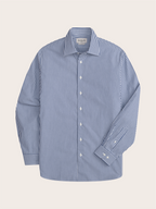 Smeeshu Essential Navy Stripe Dress Shirt – Men's Cotton Shirt