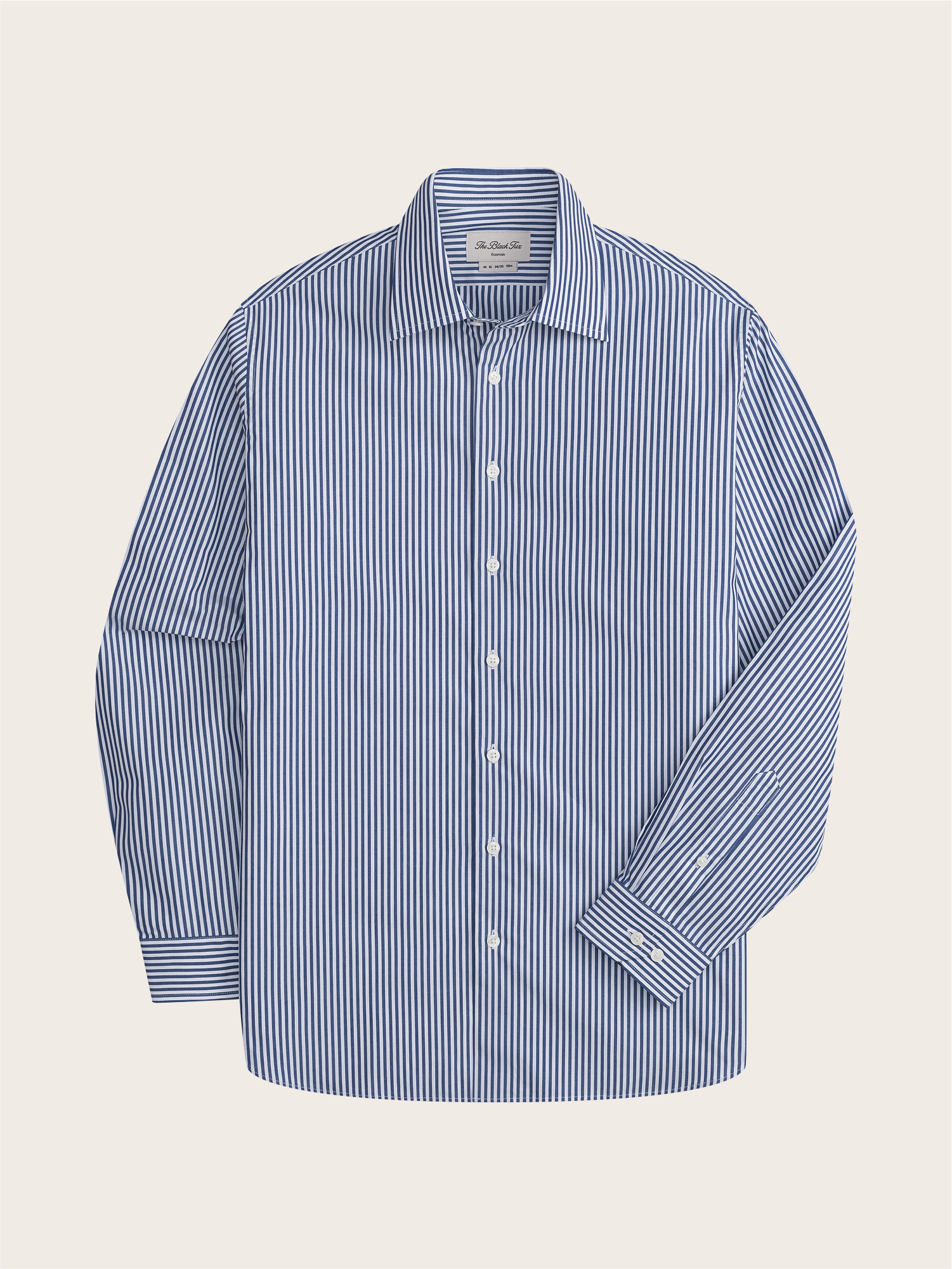 Smeeshu Essential Navy Stripe Dress Shirt – Men's Cotton Shirt