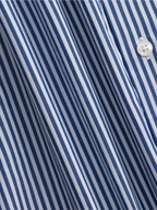 Smeeshu Essential Navy Stripe Dress Shirt – Men's Cotton Shirt