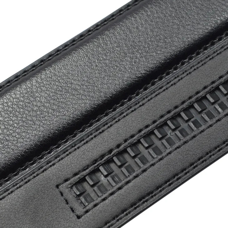 Smeeshu Men's Genuine Leather Business Belt – Automatic Belt for Jeans and Suits