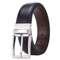 Smeeshu Men's Reversible Leather Belt – Luxury Business Belt with Pin Buckle
