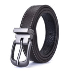 Smeeshu Men's Slim Belt – Black Retro Casual Jeans Belt