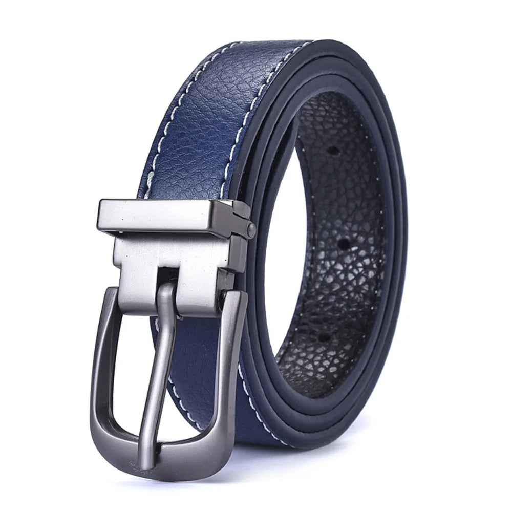 Smeeshu Men's Slim Belt – Black Retro Casual Jeans Belt