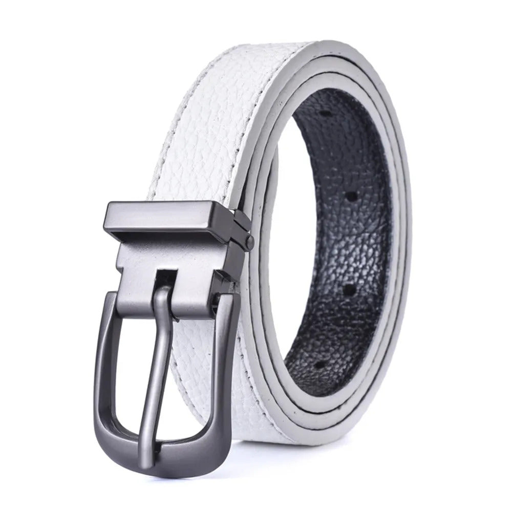 Smeeshu Men's Slim Belt – Black Retro Casual Jeans Belt