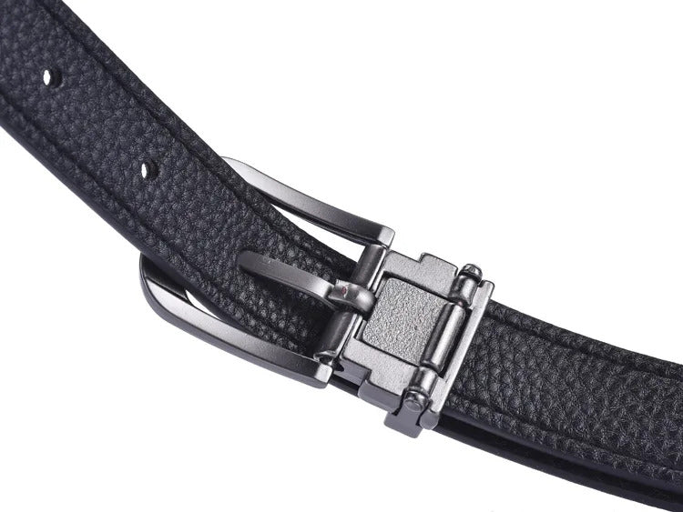 Smeeshu Men's Slim Belt – Black Retro Casual Jeans Belt